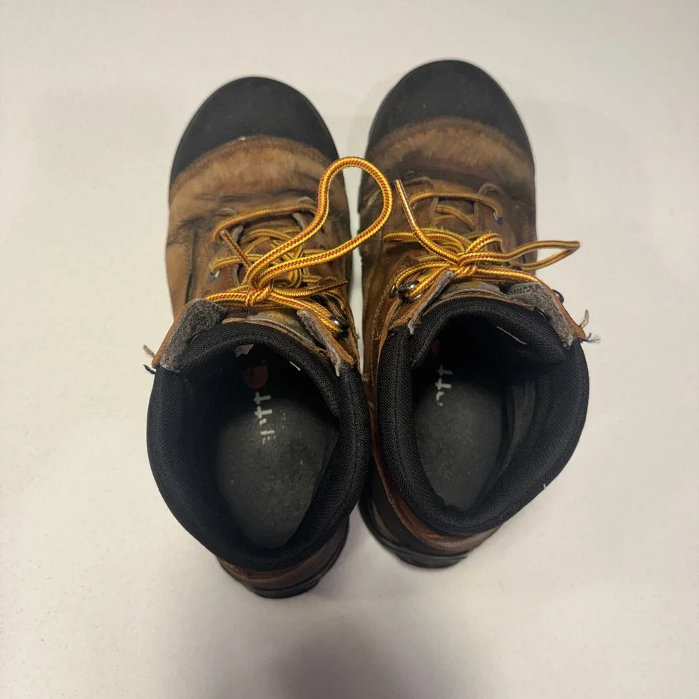 Carhartt Work Boots Men 11.5 M Brown Leather Composite Toe Well Worn